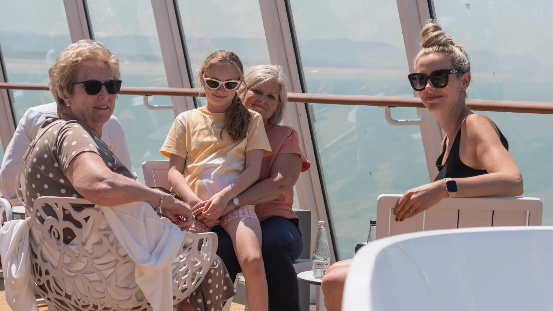 Family on a ferry