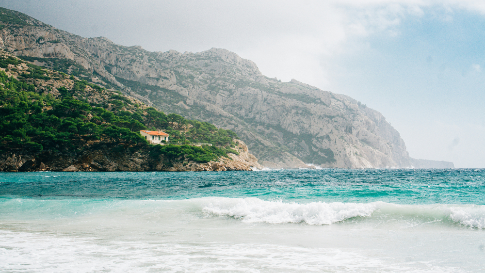 Marseille beach overlooking the coastline