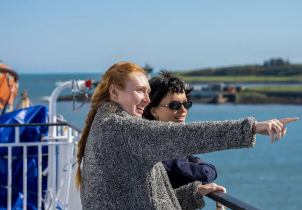 Pointing out to sea