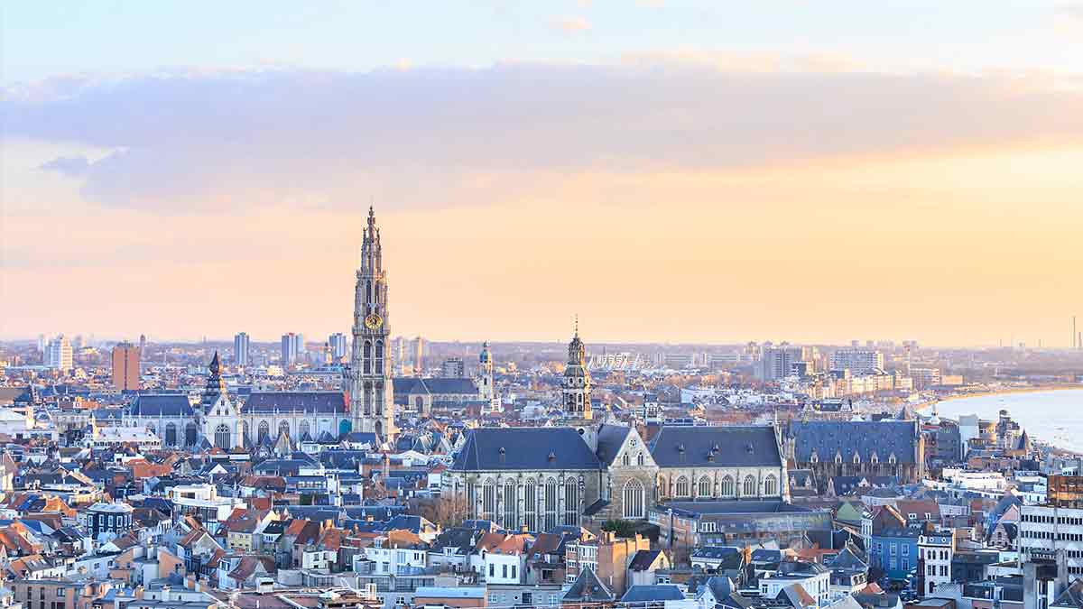 Antwerp Skyline in Belgium