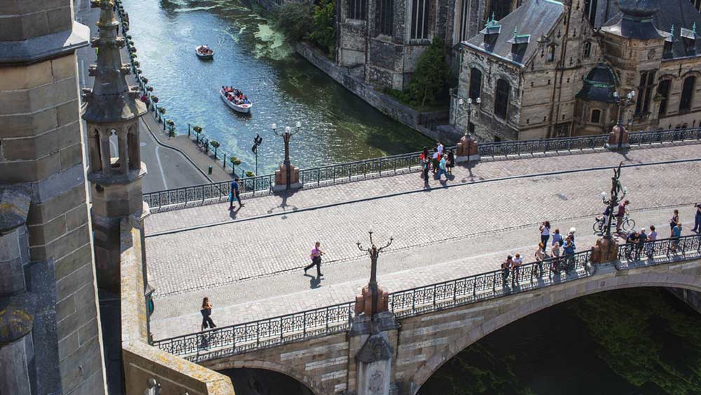 St Michael's Bridge in Ghent, Belgium