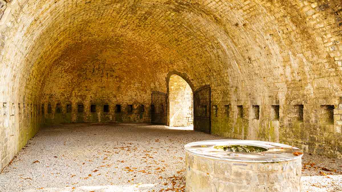 Courtyard Citadel in Dinant, Belgium