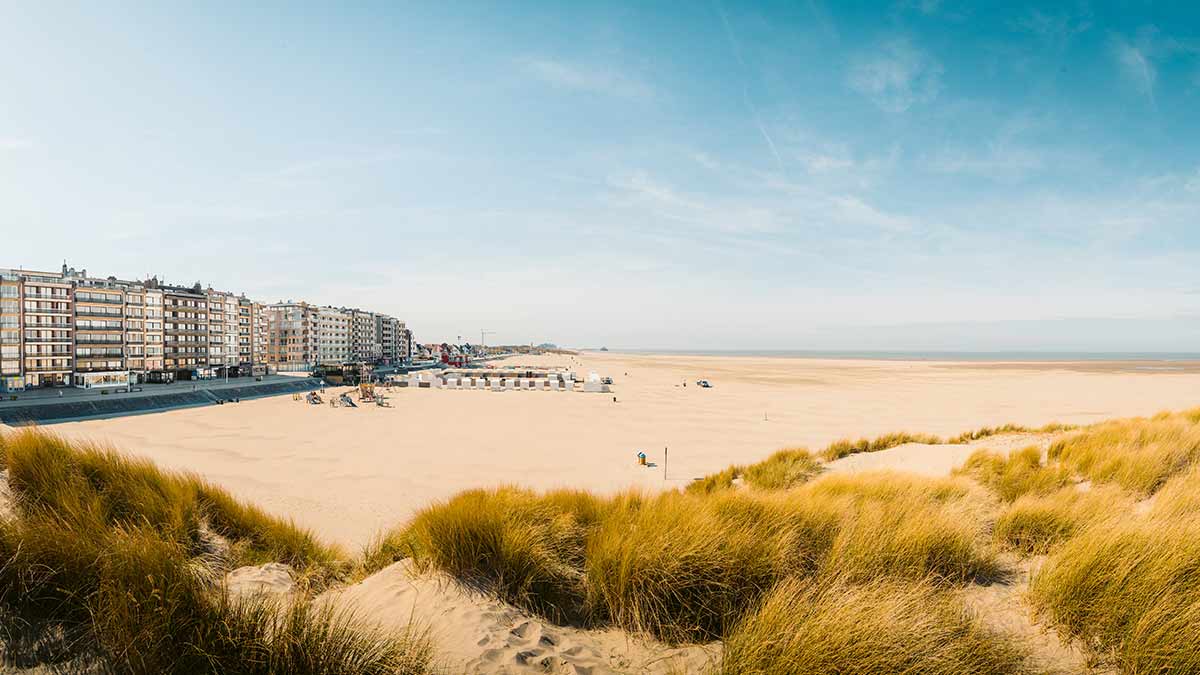 Beach in Flanders Belgium