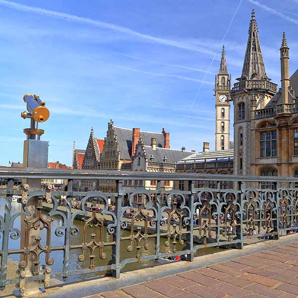 St Michaels Bridge View in Ghent