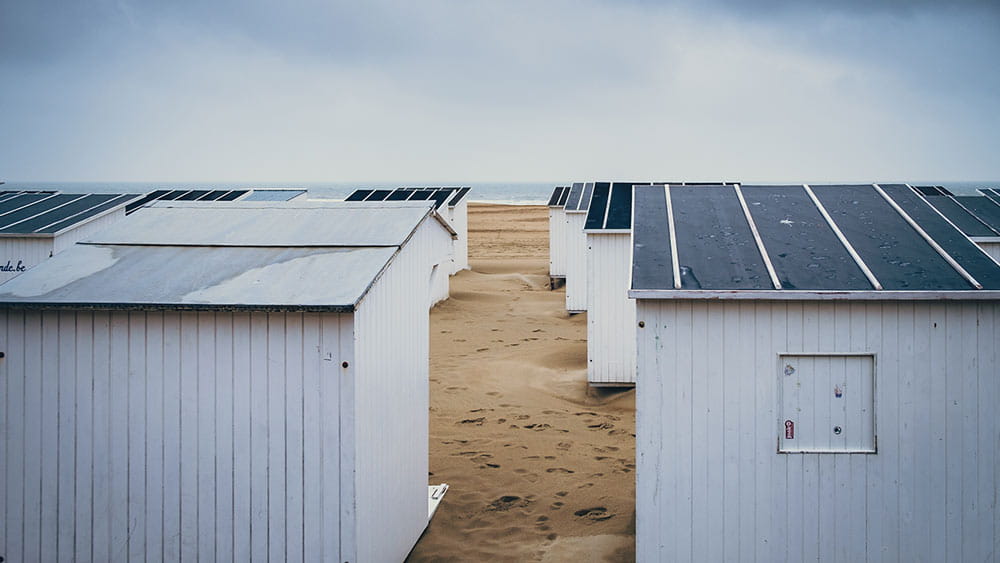 Beach huts in Ostend