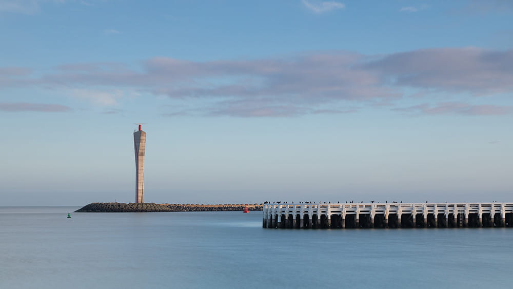 Seascape of Ostend Beach