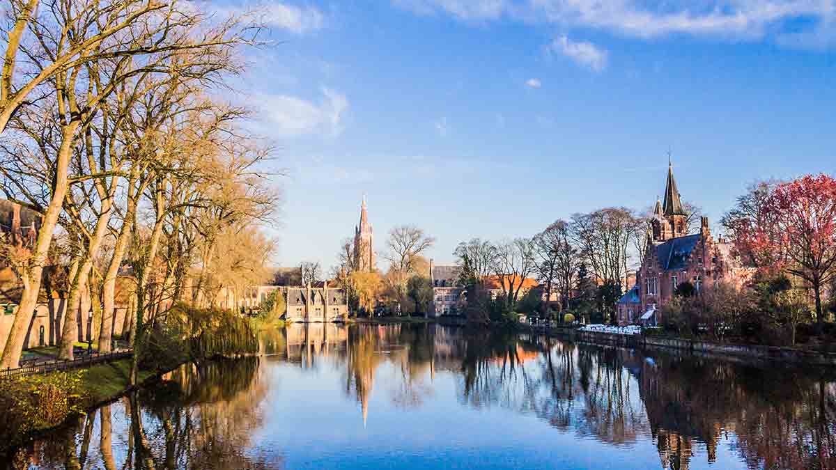 Bruges park in winter