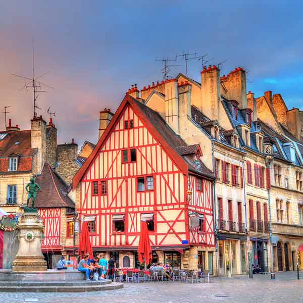 Dijon old town in France