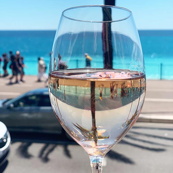 Wine tasting on a beach in Nice