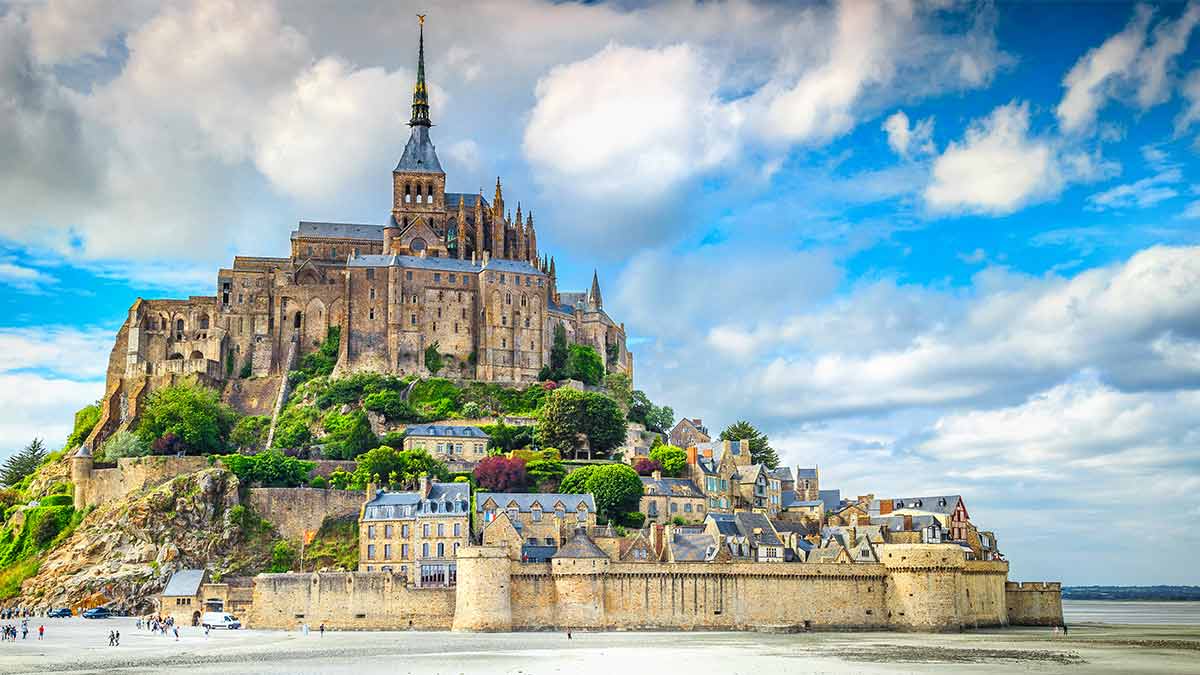 Mont Saint Michel Cathedral in Normandy, France