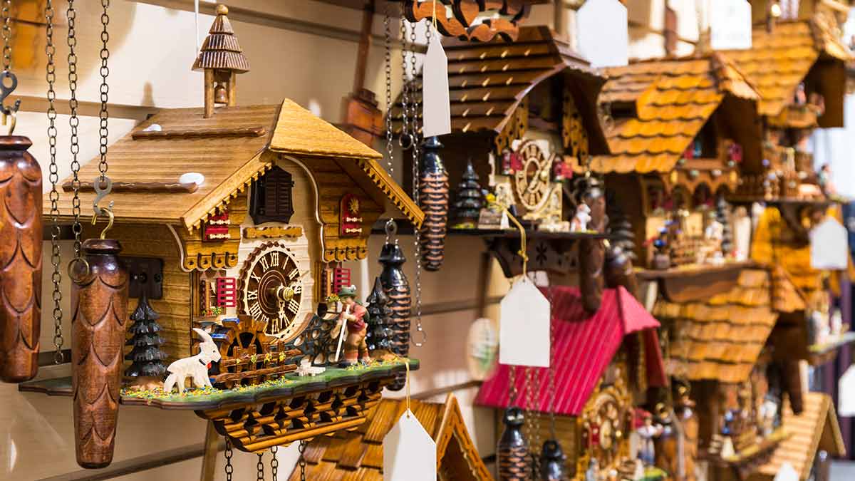 Vintage Cuckoo Clocks in Lake Titisee
