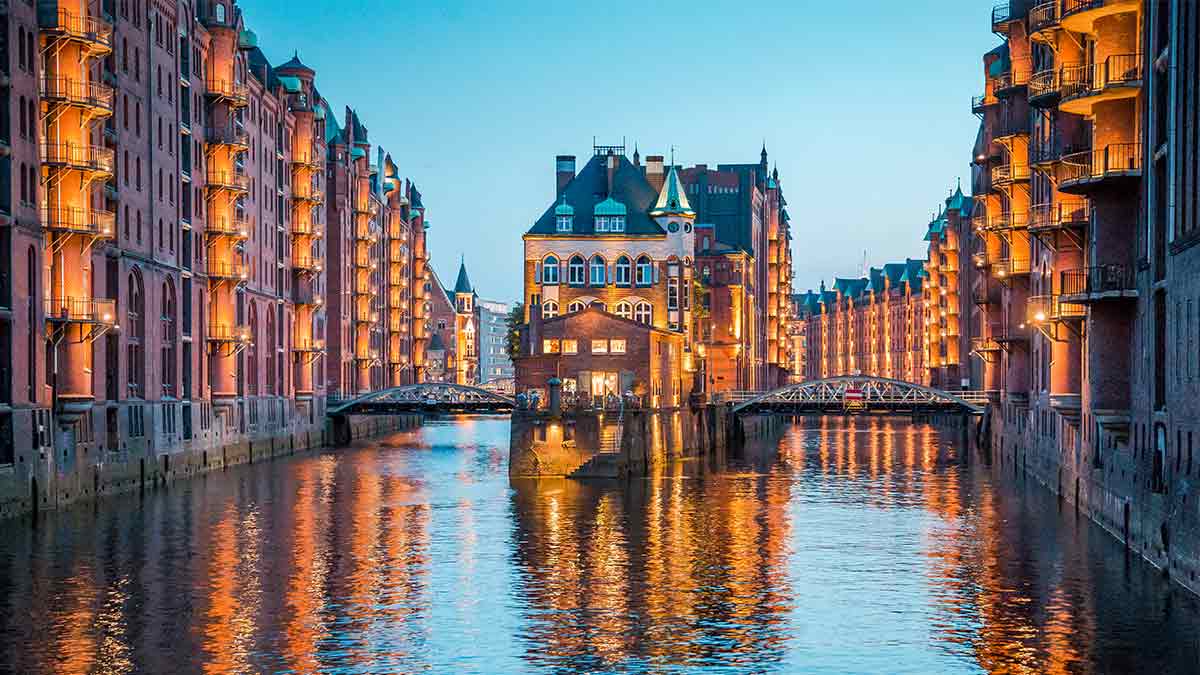 Speicherstadt warehouse district in Germany
