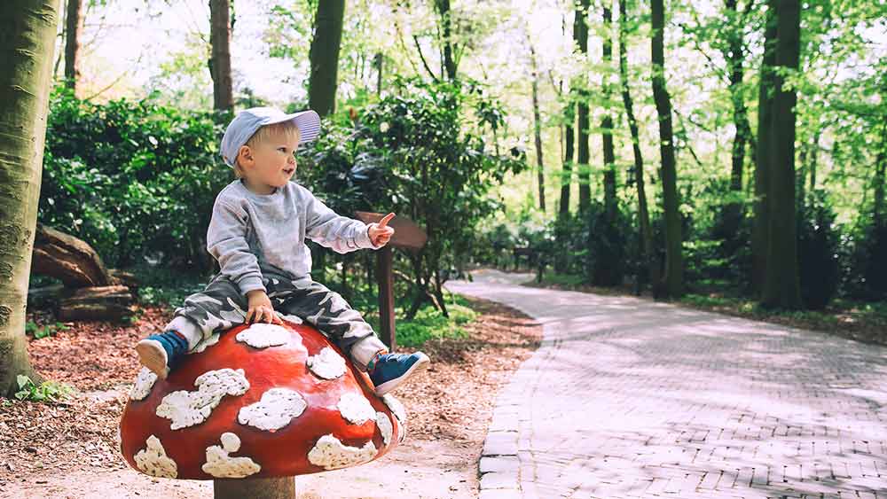 Child in Efteling theme park, Holland