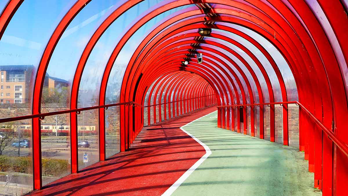 Pont rouge à Glasgow