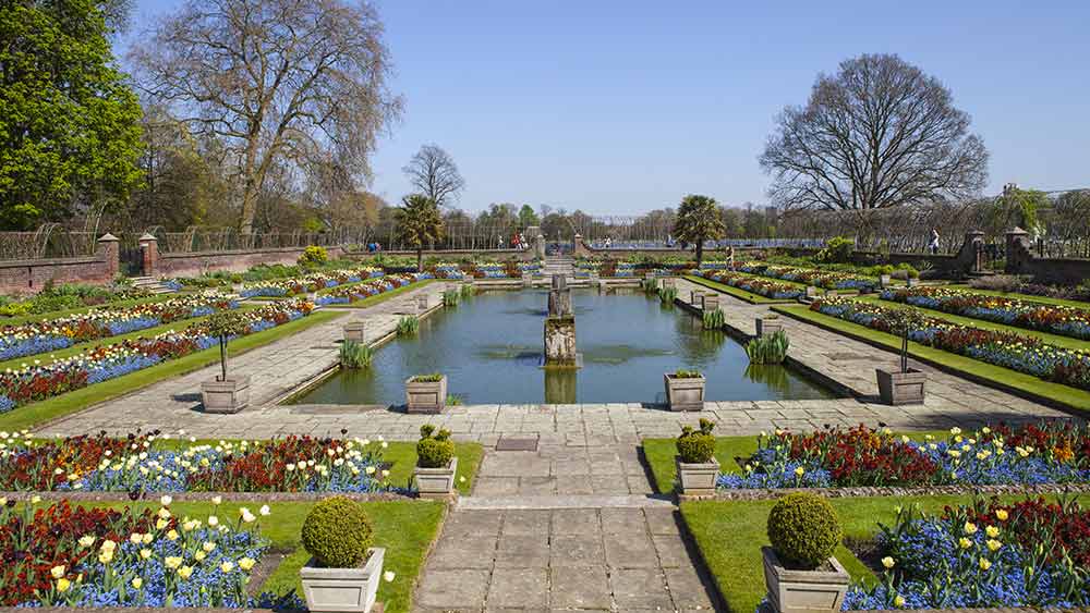 Sunken garden at Kensington Palace