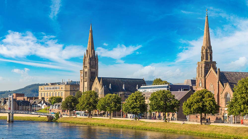 City scape Inverness Scotland
