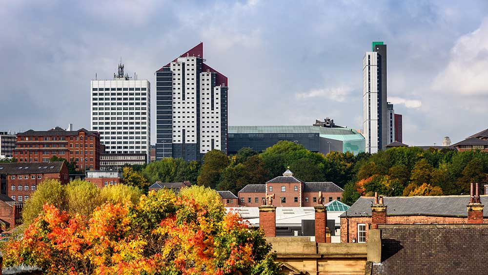 Panorama centrum Leeds