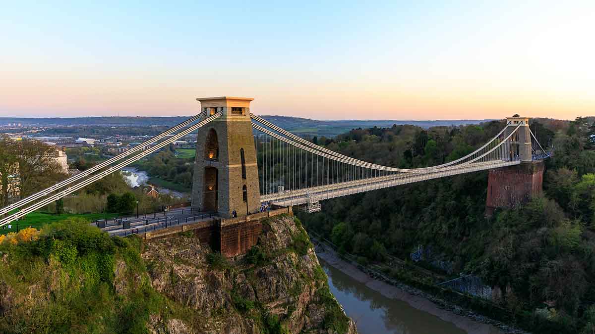 Clifton suspension bridge in Bristol UK