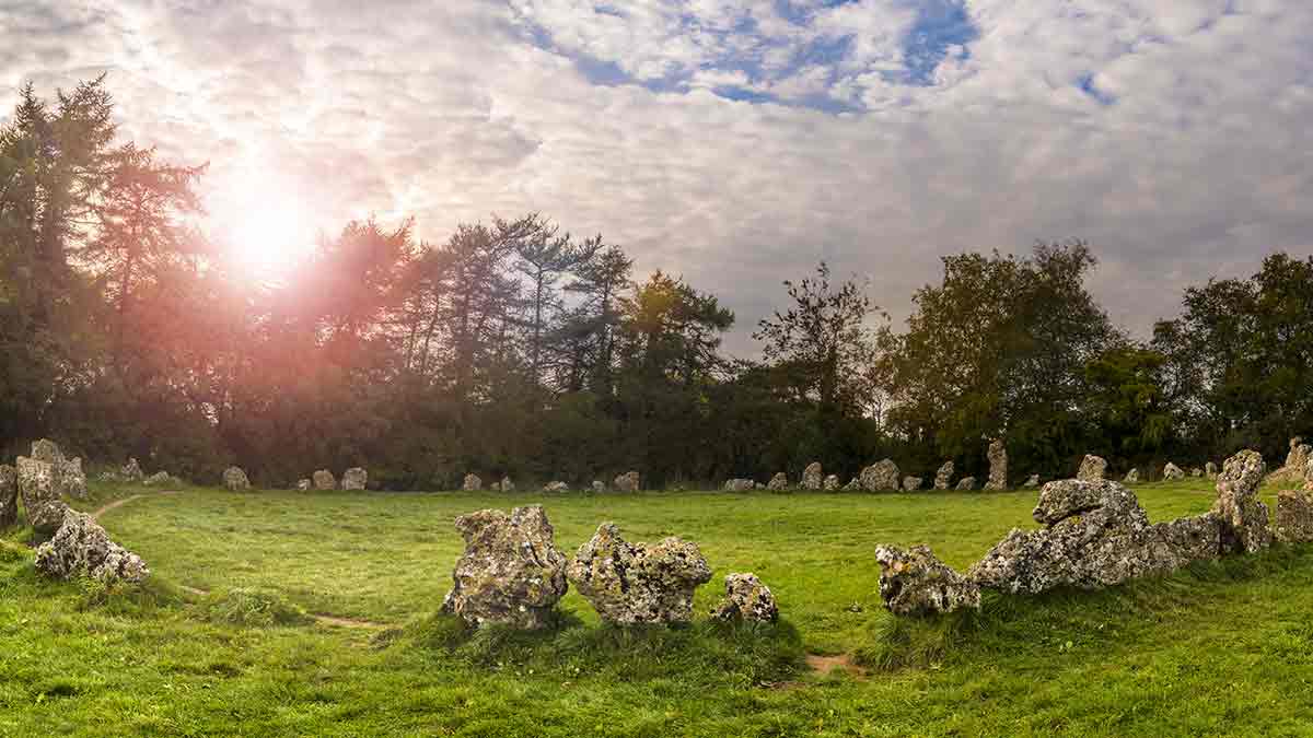 Steine aus der Jungsteinzeit in Oxfordshire, England