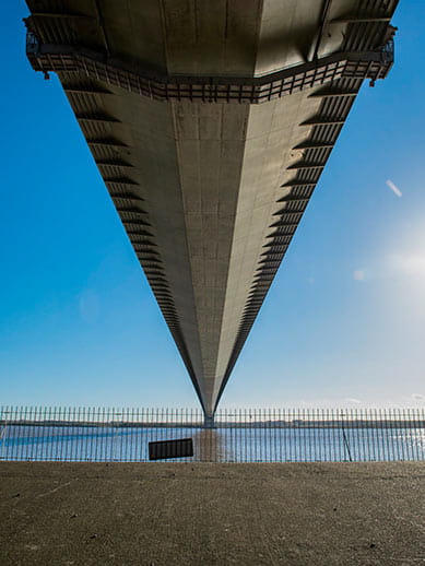 Humber bridge Hull in England