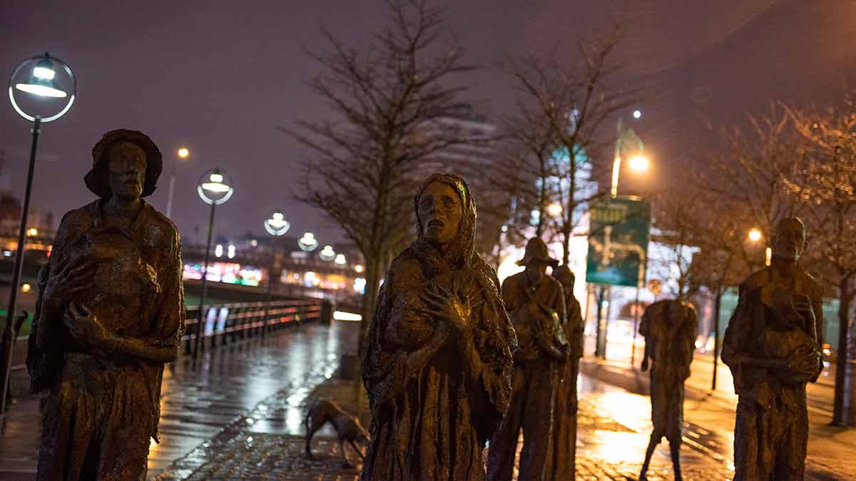 Famine Memorial in Dublin