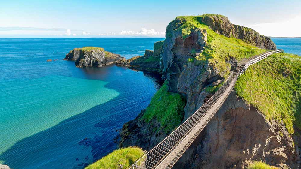Pont à cordes Carrick A de Rede en Irlande du Nord