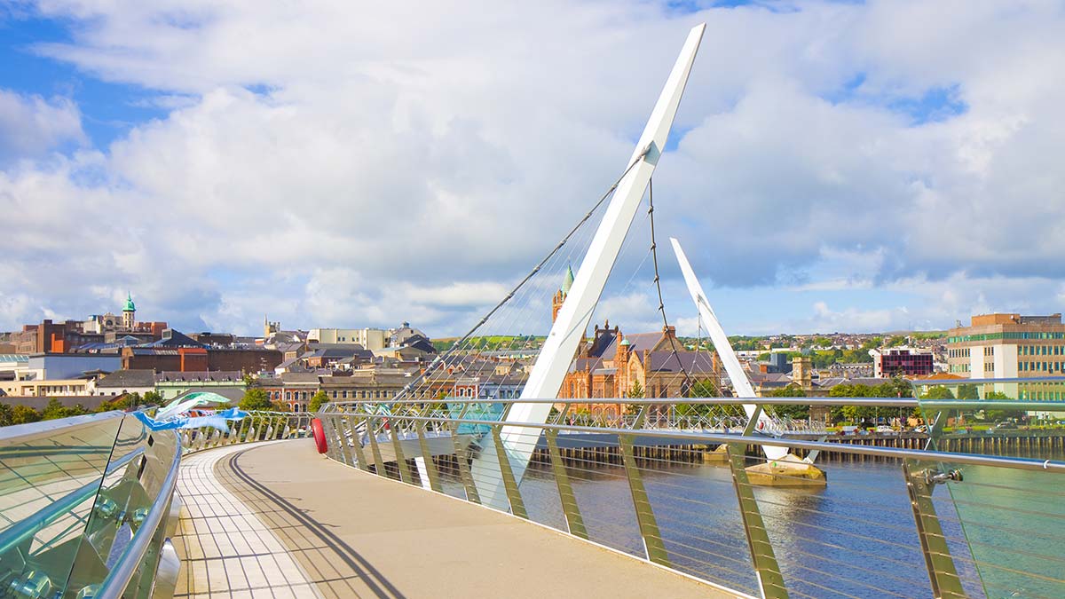 Peace Bridge in Ireland