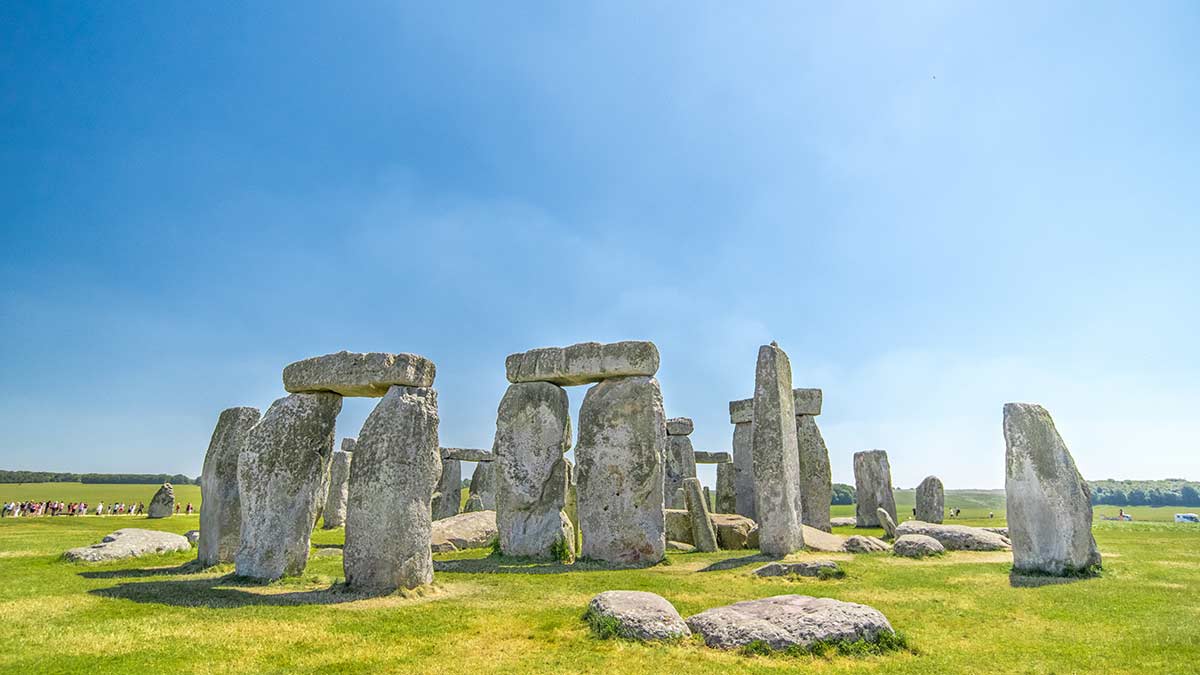 Starożytne skały w Stonehenge w Wiltshire