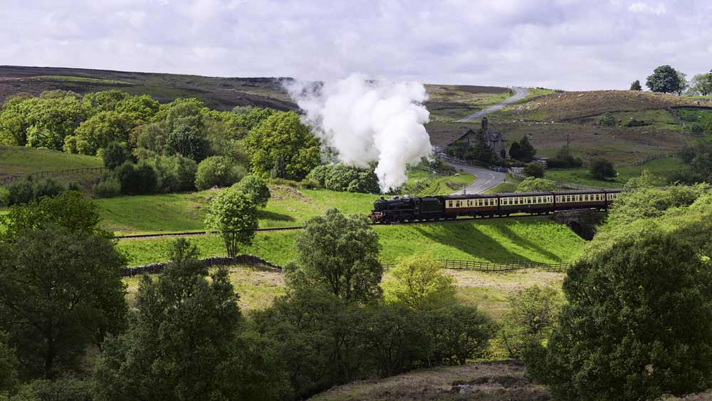 Dampfeisenbahn in Yorkshire, England