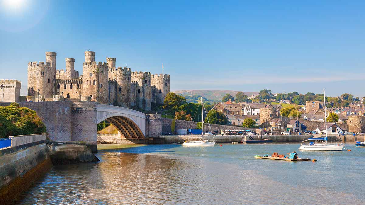 Conway Castle in Wales, Great Britain