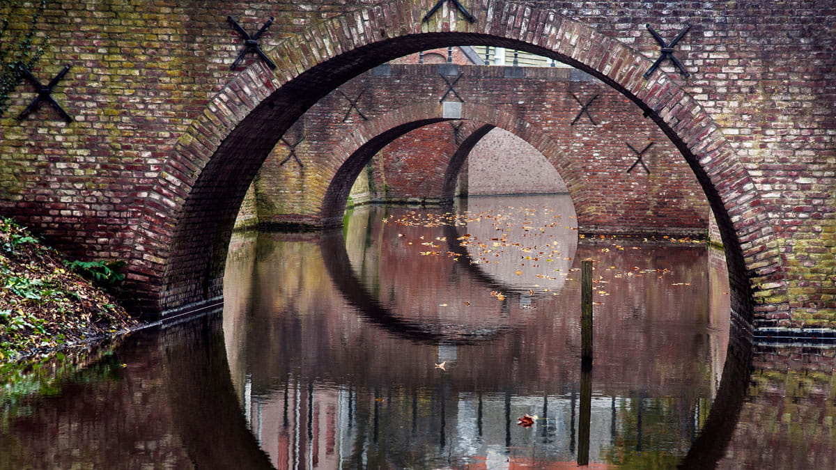 Three bridges in den-bosch canal