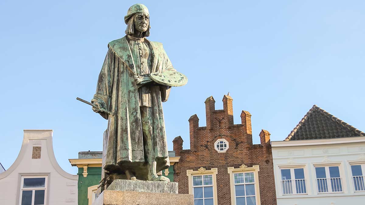 Monument of famous painter in Den Bosch