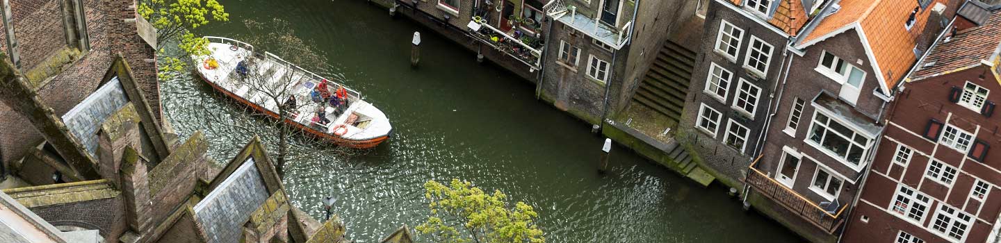 Tour boat in Dordrecht, Netherlands