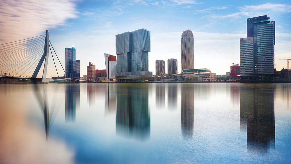 Rotterdam skyline in the Netherlands
