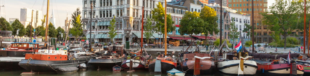 View of Rotterdam harbour