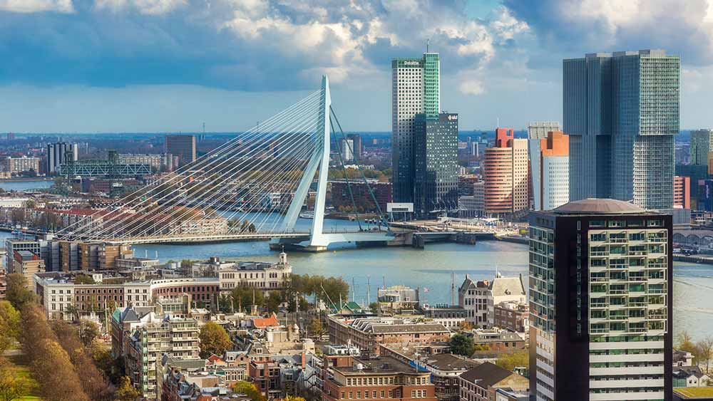 View of Rotterdam from Euromast Tower