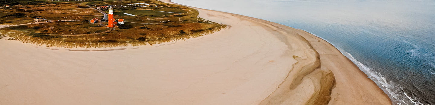 Lighthouse at a beach in Texel, The Netherlands