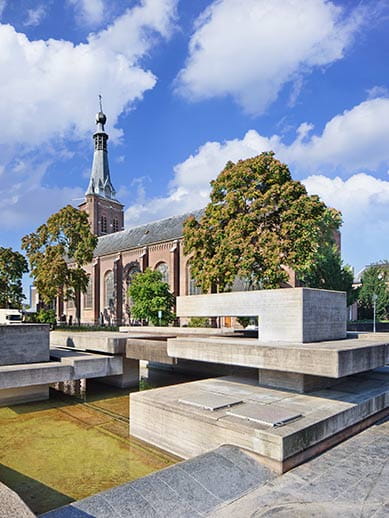 Old and new architecture in Tilburg