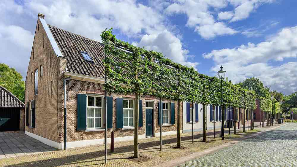 Old cottages in Tilburg, Holland