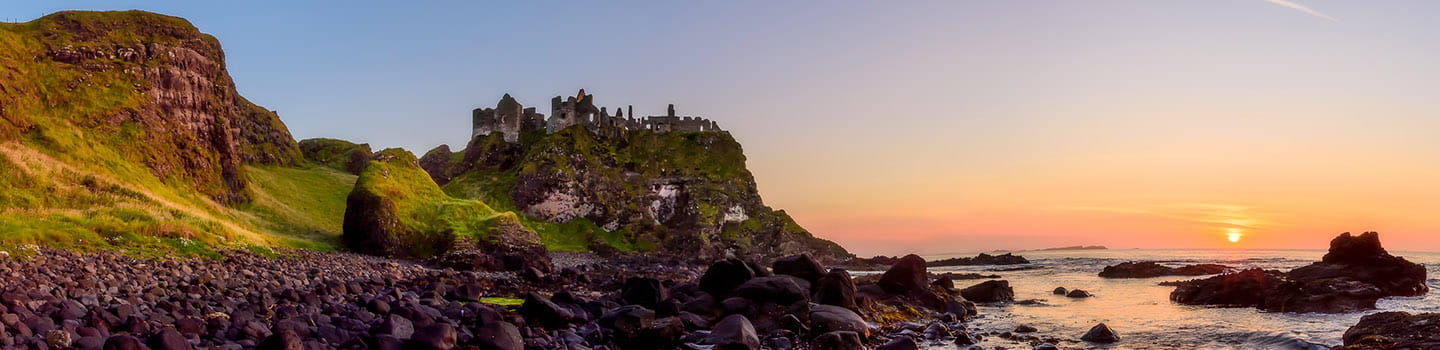 Dunluce Castle in Bushmills, Northern Ireland