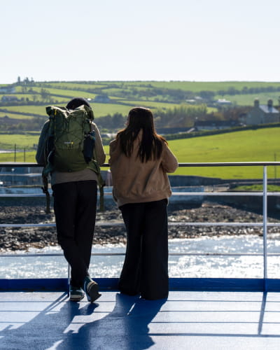 Couple travelling to Northern Ireland by Ferry