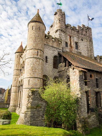 Visit Gravensteen Castle during Ghent Mini Cruise P&O Ferries.