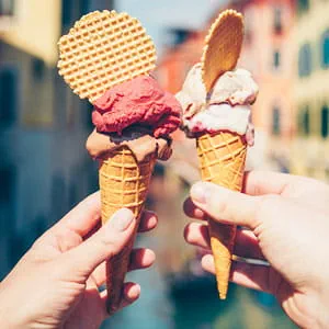 Ice cream options onboard P&O Mini Cruise