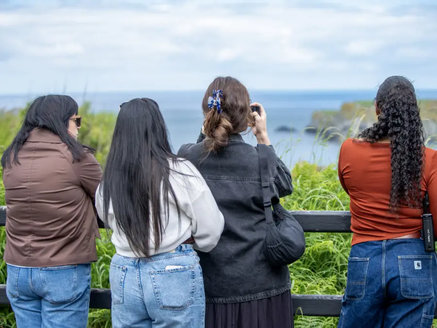 Students Looking out to sea