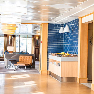 Onboard P&O Ferries Club Lounge