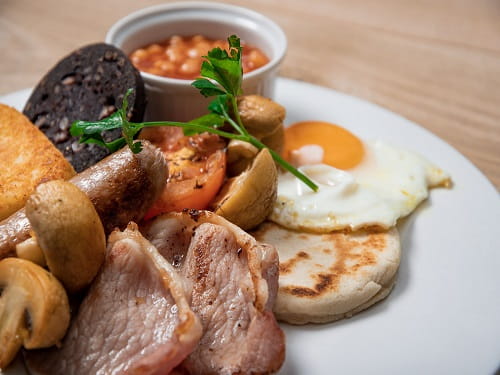 Ulster fry breakfast served in the P&O Ferries Food Court on the Cairnryan to Larne route