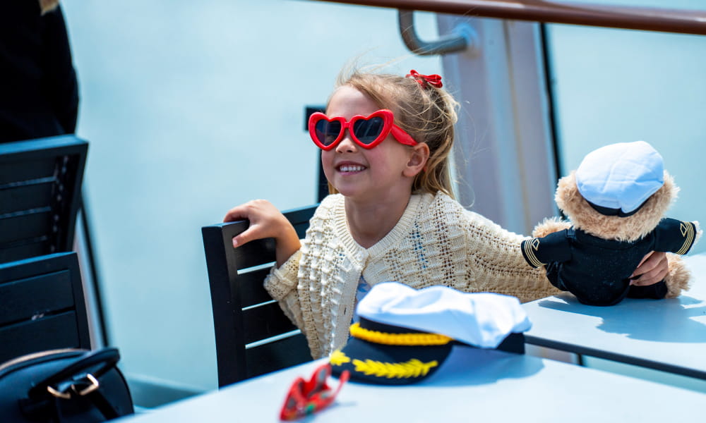 Child on deck on P&O Ferries