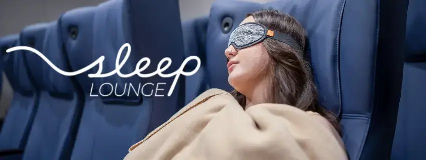 Lady asleep in Sleep Lounge chair
