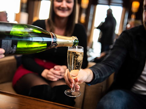 Champagne in Club Lounge