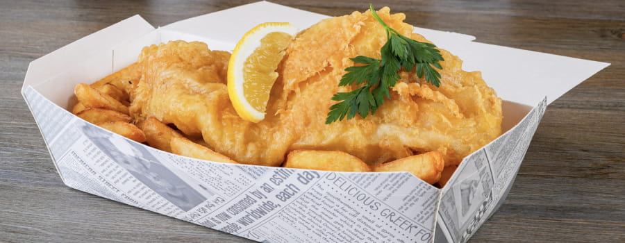 Fish and Chips on Dover to Calais ferry 